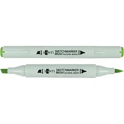 Набір спиртових маркерів Santi Brush SA-56 насичено-зелений 6 шт. (390968)