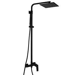 Душова система TOPAZ LEXI TL 21105-H57-BL чорна матова для ванної кімнати з верхньою та ручною лійкою