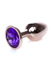 Анальна пробка - Jewellery Red Gold Plug Purple - мініатюра 3