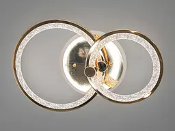 Стильна стельова LED-люстра для спальні Diasha 8180/2G LED 3color dimmer — золотий, 55 Вт, 33×53 см - мініатюра 5