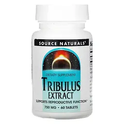 Стимулятор тестостерону Tribulus Extract 750 mg, 60 таблеток Source Naturals fit0012838