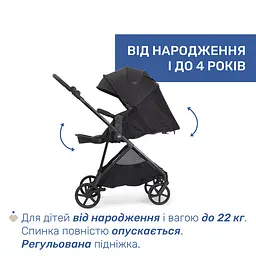 Коляска 2 в 1 Chicco Seety чорна (87097.31.01) - мініатюра 7