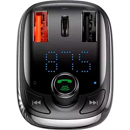 FM-трансмітер Baseus T Shaped S-13 Car Bluetooth MP3 Player Black (CCMT000101) [101022] - мініатюра 2