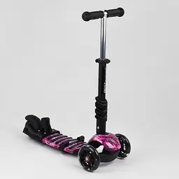 Самокат дитячий Best Scooter 58х15х29 см Чорно-фіолетовий 000231561 - мініатюра 3