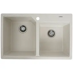 Кухонна мийка Platinum 7850 HARMONY матова Біла в крапку (SP000026536) - мініатюра 6