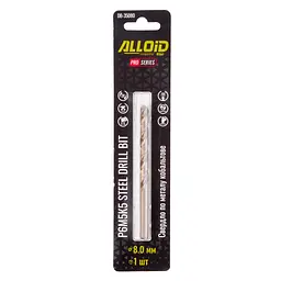 Свердло Alloid Pro, по металу, кобальтове, 8.0мм, Р6М5К5 (DB-35080) - мініатюра 2