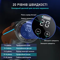 Ручний портативний масажер для тіла No Brand 20 швидкостей - мініатюра 4