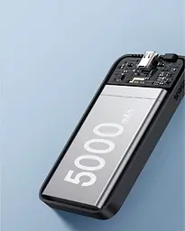 Зовнішній акумулятор Baseus Magnetic Bracket Mini 5000mAh 20W Black (P10022107113-00) [102125] - мініатюра 6
