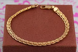Браслет Xuping Jewelry косичка 21 см 5 мм золотистий
