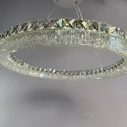 Люстра кільце Linisoln 7919-600 метал, кришталь, акрил LED 80 Вт 12-15 м2 - мініатюра 3