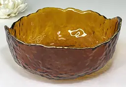 Салатник "Золота Маківка", великий, бурштиновий, 1200 мл, 19,5x7,5 см