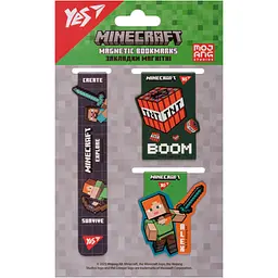 Закладки магнітні Yes Minecraft Boom 3 шт. (708345) - мініатюра 2