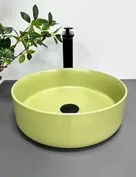 Умивальник VBI Prato olive matt накладний VBI-011402, Зелений - мініатюра 3