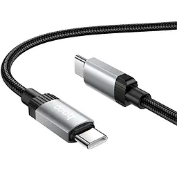 Дата кабель Hoco X117 Star Type-C to Type-C 60W (1m) Black - мініатюра 2