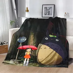 Плед плюшевий м'який 3D Мій сусід Тоторо 160х200 см