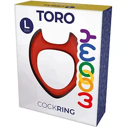 Ерекційне кільце Wooomy Toro L Red - мініатюра 3