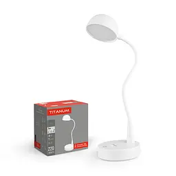 LED лампа настiльна з акумулятором Titanium TLTF-012W 7W 3000-6000K біла (TLTF-012W) - мініатюра 12