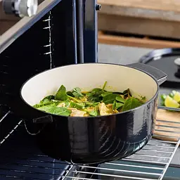 Каструля KitchenAid Cast Iron чавунна з кришкою 22 см 3.3 л чорна (CC006058-001) - мініатюра 6