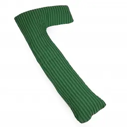 Подушка для вагітних та відпочинку MirSon Г-подібна №5000 Color Line Stripe Emerald 140х40х20 см смарагдова (2200010969511) - мініатюра 2