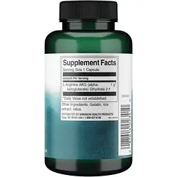 L-аргінін Swanson L-Arginine 1000 мг 90 капсул - мініатюра 2