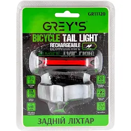 Ліхтарик на велосипед задній Grey's 20xLEDs 130lm 500mAh microUSB(GR11120) - мініатюра 3
