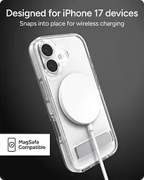 Чохол протиударний для iPhone 17 ZAGG Gear4 Crystal Palace MagSafe KS Clear Case Прозорий з підставкою - мініатюра 8