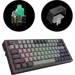 Клавіатура Dark Project KD83A Gateron Cap Teal ENG/UA [KB-GCT-871-100004] [97824] - мініатюра 6