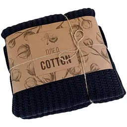 Плед 200х220 см COTTON синій (040382)