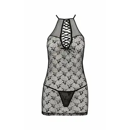 Напівпрозора сорочка Passion AZALIA CHEMISE S/M, black - мініатюра 5
