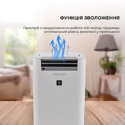 Очищувач повітря з функцією зволоження Sharp KC-G50EUW - мініатюра 15
