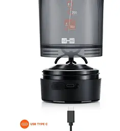 Шейкер спортивний електричний VOLTRX Gallium 600 мл Tritan Orange (Gallium_Orange) - мініатюра 8
