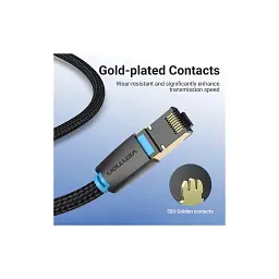 Патч-корд 2м, S/FTP cat 8 RJ-45 black Vention (IKGBH) - мініатюра 3