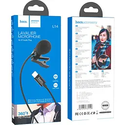 Петличний мікрофон Hoco L14 Lightning 2m Black (761149) [136291] - мініатюра 6