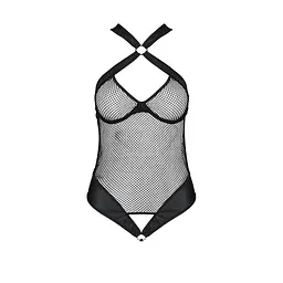 Сітчастий боді з халтером Passion Amanda Body L/XL, black - мініатюра 3