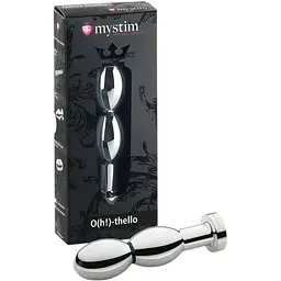 Металеве ділдо 2 в 1 Mystim O(h!)-thello для електростимулятора діаметр 3.5 см - мініатюра 3
