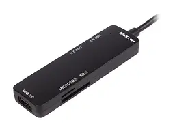 Мультипортовий адаптер Maxxter USB-C to 1xUSB3.0 2xUSB2.0 SD/TF (HU3C-3PTF-01) - мініатюра 3
