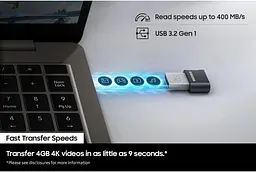 Накопичувач 512GB USB 3.1 Type-A Fit Plus Samsung teh0025094 - мініатюра 3