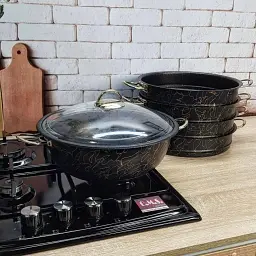 Мантоварка-пароварка з антипригарним покриттям O.M.S. Collection 6092 C-30 см 6,4 л Gold - мініатюра 5