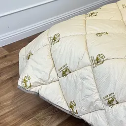 Ковдра двоспальна стьобана зимова зі штучної вовни Leri Max Pur Wool 21470 180х210 см коричнева - мініатюра 3
