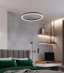Світильник підвісний KLOODI CIRCLE3528 D900 100W 4К BK - мініатюра 3