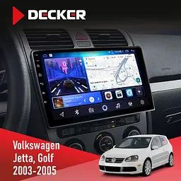 Штатна магнітола Volkswagen Golf 2003-2008 Climate 2 Decker D10-006 4x64, 4G Decker (НФ-00006609)