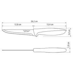 Кухонний ніж Tramontina Plenus Bone, 127 мм, Light Grey (23425/135) - мініатюра 4