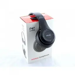 Бездротові навушники P-47 Bluetooth + MicroSD + FM Радіо чорні - мініатюра 3
