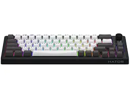 Механічна ігрова клавіатура HATOR HTK-4160-UA Skyfall 65 PRO Wireless Aurum Vanila Silent Switch USB, 2,4 ГГц, BT 5.3 Black-White - мініатюра 2
