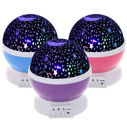 Ночник проектор зоряного неба дитячий нічний світильник Star Master Dream Rotating - мініатюра 6