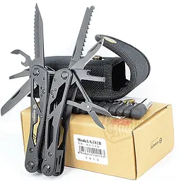 Мультитул Ganzo Multi Tool (G202B), Чорний - мініатюра 7