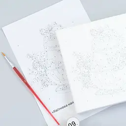 Картина за номерами, Квіткова капібара , 15х15см, з мольбертом, ROSA START - мініатюра 4