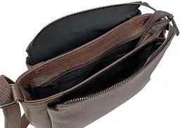 Сумка жіноча Borsacomoda темно-коричнева, шкіряна, наплечна, 31x19.5x9 см - мініатюра 9