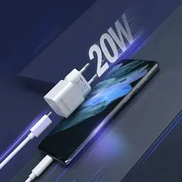 Зарядний пристрій 1xUSB-С 20W PD білий Choetech (PD5010-EU-WH) - мініатюра 2