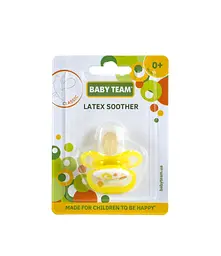 Пустушка латексна класична 0+ Baby team Жовтий - мініатюра 4